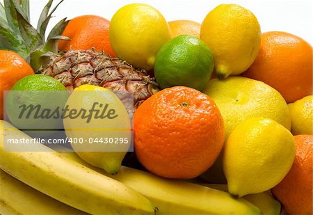 close-up view of some tropical fruits