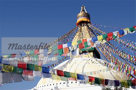 Bodhnath Stupa in Kathmandu, Nepal.