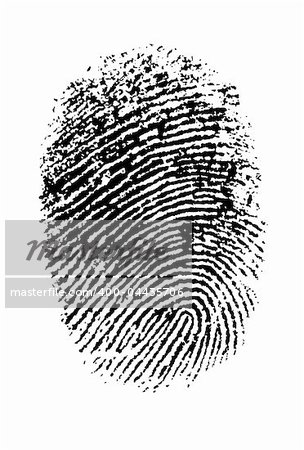 Single black Thumbprint - simple monochrome image