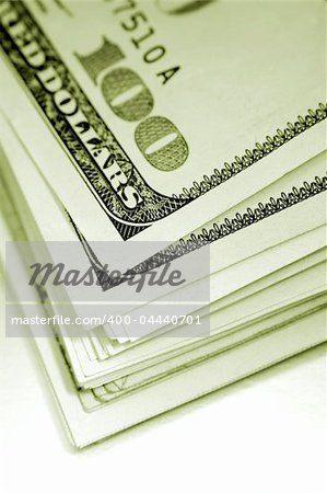 One hundred dollar banknotes