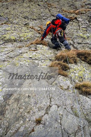 Climbing in Transylvanian Alps, Romania