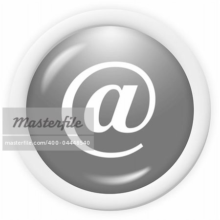 3d email icon sign - web design illustration