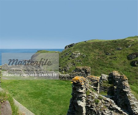 tintagel castle the cornish coast cornwall england uk