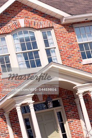 Fragment of a new brick residential home