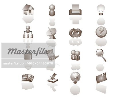 black and gray color icon set