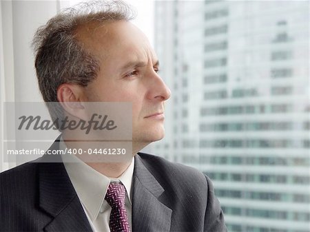 Businessman in his office by the window