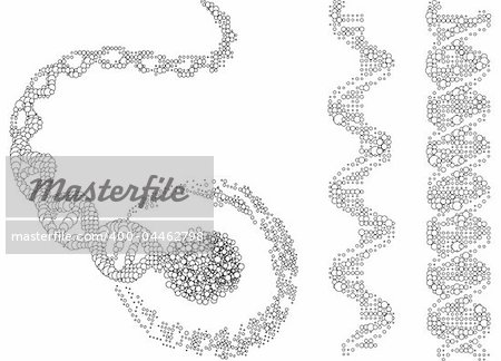 abstract DNA chains, vector illustration