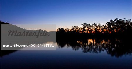 Sunset over the Murray River