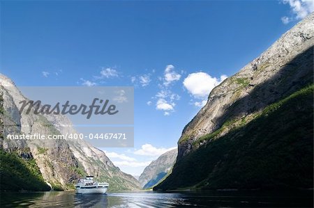 Sognefjord near Gudvangen in the western area of Norway.