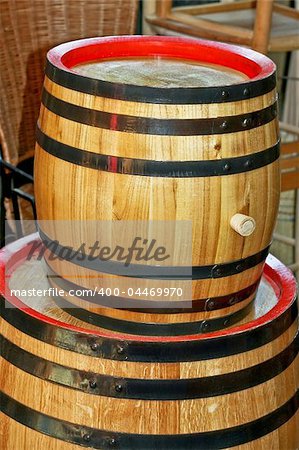 Small wooden barrel for wine or beer