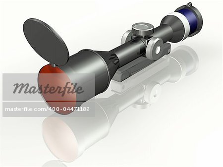 Sniper rifle 3d concept illustration