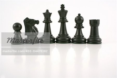 an image of black chess pieces