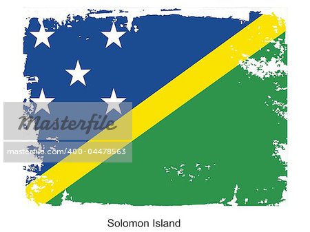 Grunge illustration of the flag of the country. Fully editable vector image. Grunge flag is proportionately correct.
