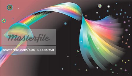 An illustration of an abstract rainbow background