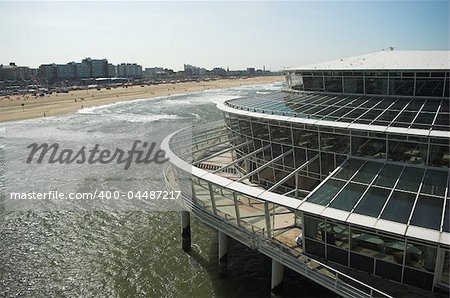 Modern pier in Scheveningen in The Hague, Holland
