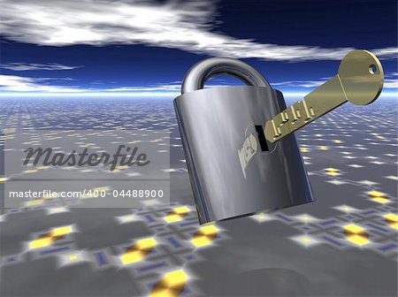 Lock with data key