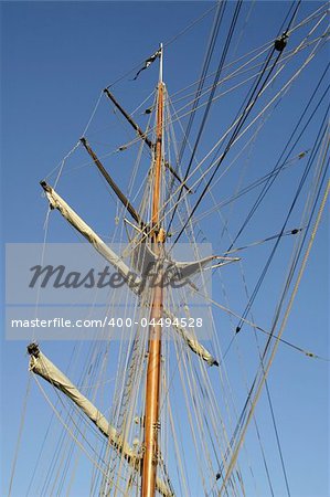 Tall ship square mast detail