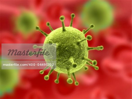 3d rendered close up of an isolated virus