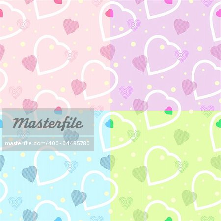 seamless heart pattern for your backgrounds / vector