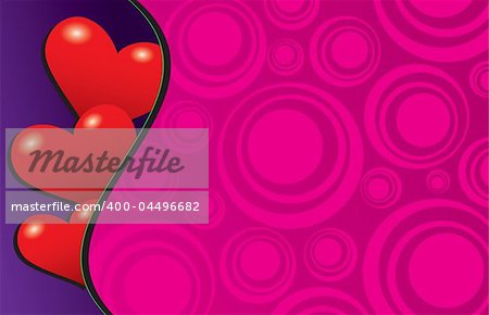 Colorful Valentine Background, perfect for an invitation or card!