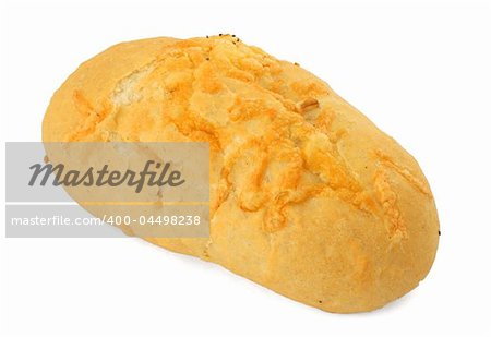 close-up of delcious cheese bun on white background,