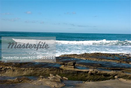 Ocean rocks off the coast of Southern California