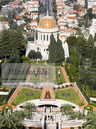 The Bahai Shrine,the terraced gardens