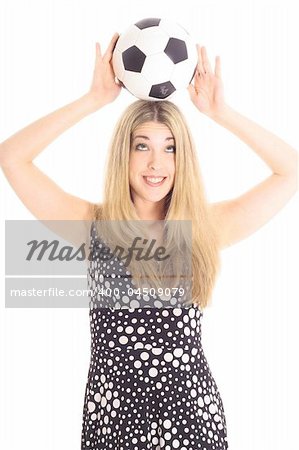 soccer ball on head