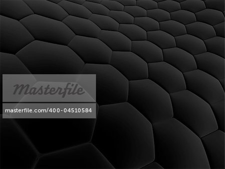 3d rendered illustration of abstract black cells