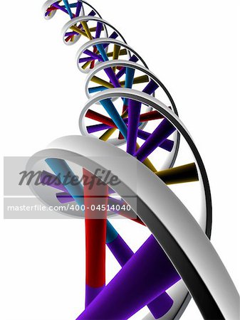 3d rendered illustration of a double helix
