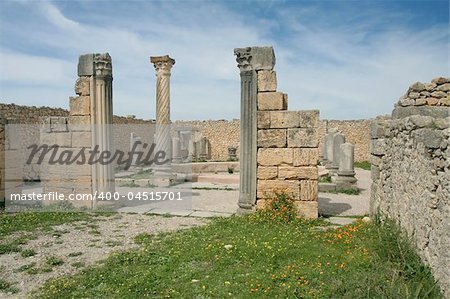 Ancient culture of Morocco, Volubilis, roman city included in UNESCO world heritage