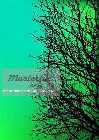 Tree with colorful background