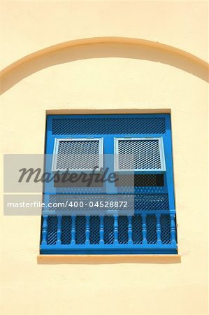 Tunisian window in Sidi Bou Said which is a town in northern Tunisia.