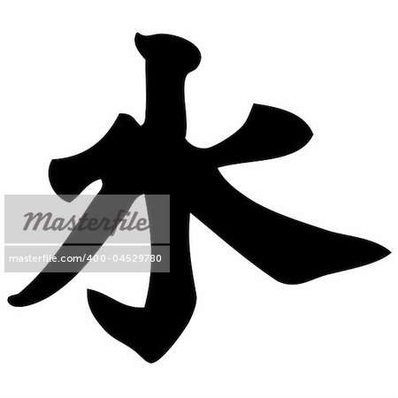 water - chinese calligraphy, symbol, character, sign