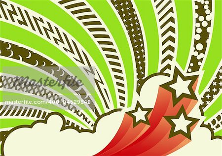 Vector illustration - funky looking composition.  pattern background.