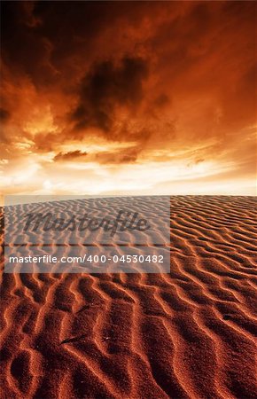 Desert Ripples and Stunning Sunset