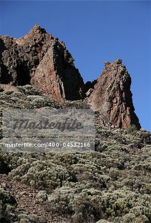 Mountains in El Teide national park on Tenerife island