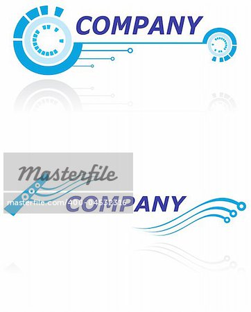 Two logo design templates for modern company