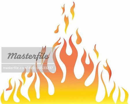 Vector illustrations body of flame on white background