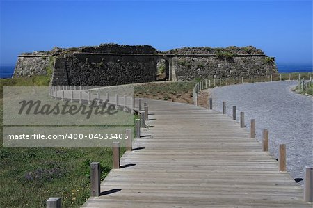 An old fortress on the portugues coastline