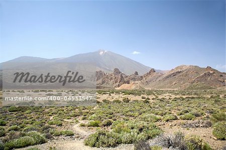 volcanic area near the teide volcano in tenerife spain