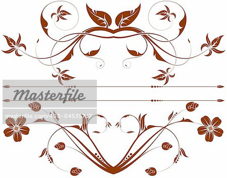 Floral frame, element for design, vector illustration