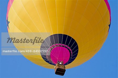 Hot Air Balloon Against a Clear Blue Sky