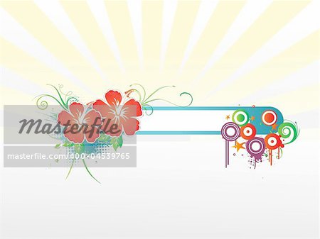 abstract background of hibiscus flower, illustration