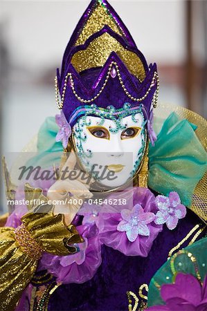 Colourful costume at the Venice Carnival