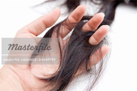 Concept photo for hair loss or cancer