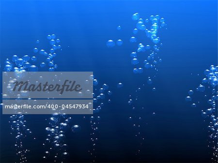 3d rendered illustration of underwater bubbles