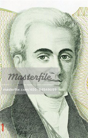 Governor Kapodistrias on 500 Drachmes 1983 banknote from Greece. Ioannis Kapodistrias (1776-1831)  was the first head of state of independent Greece.