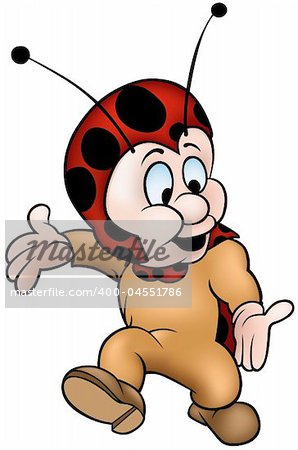 Ladybird 02 - colored cartoon illustration as vector