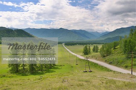 road in mountains landscape